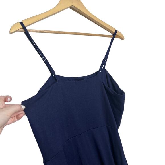 Berydress Navy Button Front Spaghetti Strap Sundress - Picture 5 of 9
